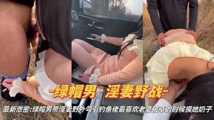 绿帽男带淫妻野外勾引钓鱼佬操逼